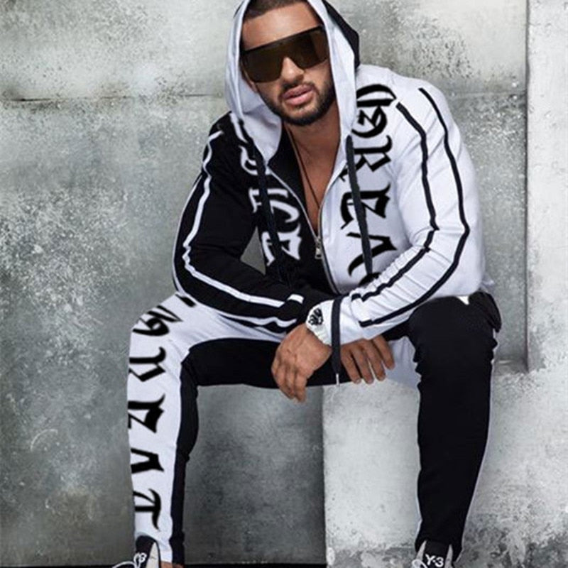 Men's 2 Piece Hoodie Sweatshirt & Sweatpants Tracksuits