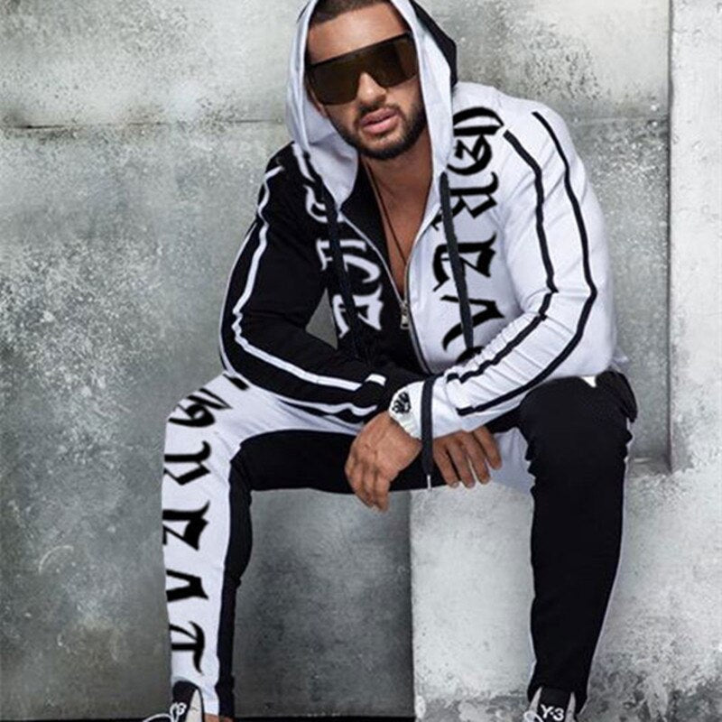 Men's 2 Piece Hoodie Sweatshirt & Sweatpants Tracksuits