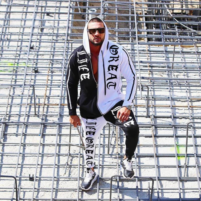 Men's 2 Piece Hoodie Sweatshirt & Sweatpants Tracksuits
