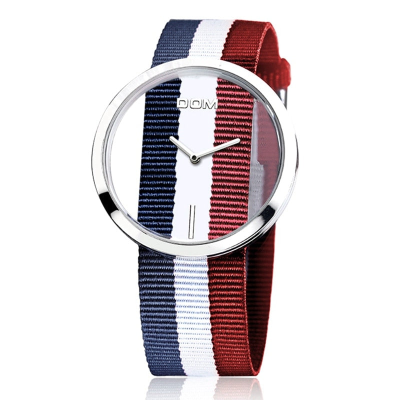 DOM Luxury Women's Quartz Watch Waterproof and Genuine Leather