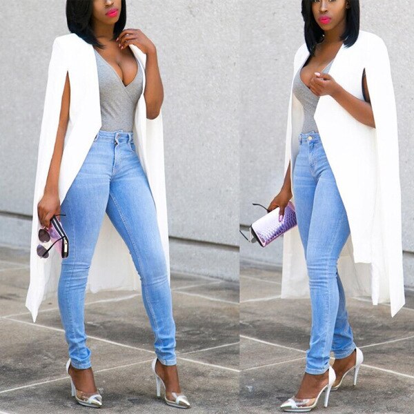 Women's Business Coat Long Cardigan Casual Outerwear