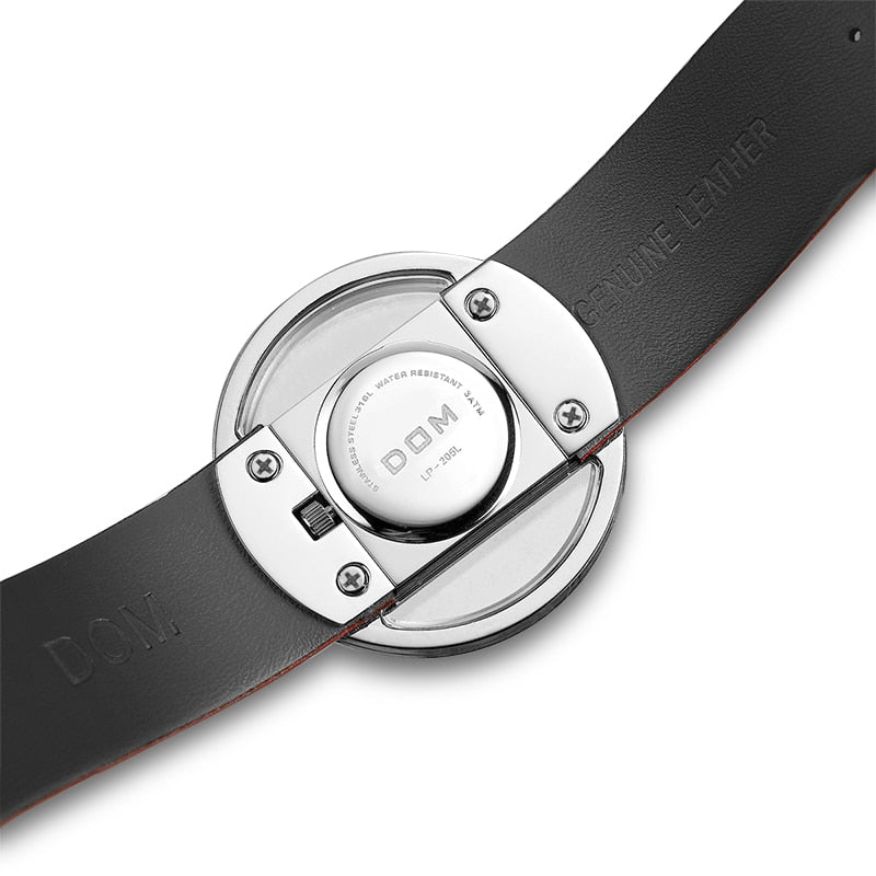 DOM Luxury Women's Quartz Watch Waterproof and Genuine Leather