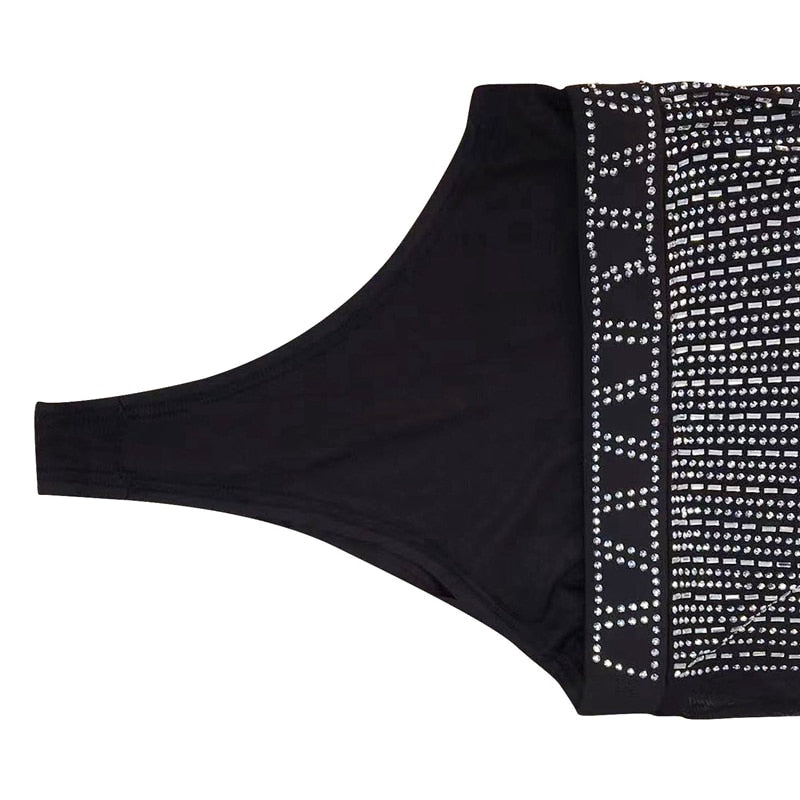 Long Sleeve Sexy Mesh Maxi Bodycon Dress Elegant Party Dress Women Wedding Evening Sparkly Rhinestone Birthday Dress for Women