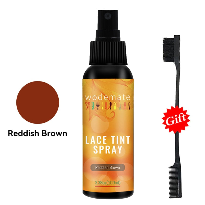 Lace Tint Mousse Waterproof Wig Tint Spray For Toupees Light Brown Wig Knots Healer Quick Dry Wig Grids Concealer No Residue