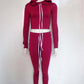 Fitness Casual 2 Piece Set Tracksuit Women Side Striped Hoodies Cropped Tops and Pants Jogger Two Piece Outfits Chandal Mujer