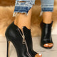 New Women summer Thin High Heels 11cm Zipper Peep Toe gladiator pumps office sandals party shoes