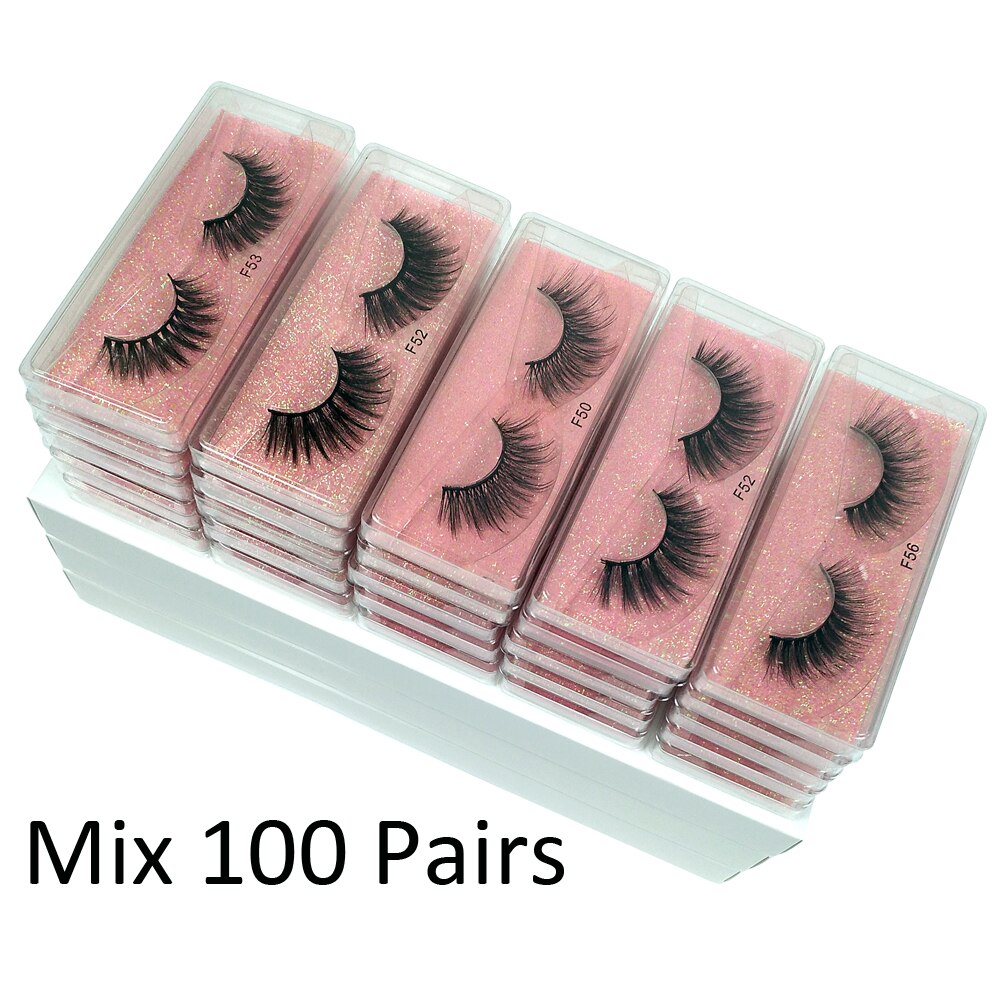 Natural False 3d Mink Eyelashes 30/50/100/200 pcs