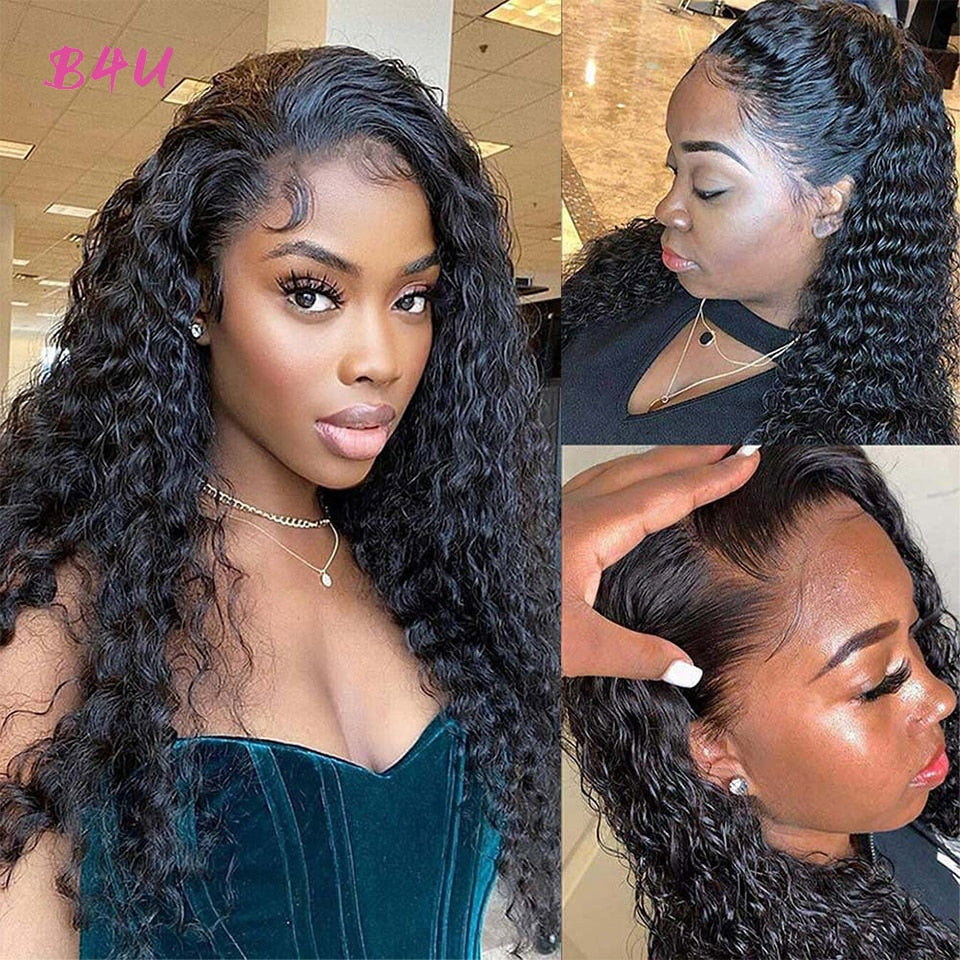 Lace Front Wigs Human Hair Water Wave 13x4 Human Hair Curly Wigs For Women Lace Frontal Wigs Brazilian Virgin Wet And Wavy Wigs