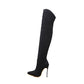 Women's Over-the-Knee Stretch Fabric Sexy Thin High Heels Pointed Toe Boots