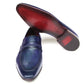 Paul Parkman Men's Loafer Shoes Navy (ID#068-BLU)