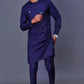 Dashiki African Clothing - Casual Green Geometric Print Suit Long Sleeve Shirt & Trouser 2 Piece Set