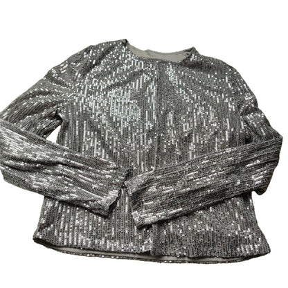 2023 Fashion Sequin Jackets Women Glitter Long Sleeve Short Coats Elegant Spring Outwear Office Ladies Solid  Streetwear