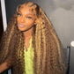 30 Inch Highlight Wig Human Hair Deep Wave Frontal Wig Ombre Blonde Lace Front Wig Colored Curly Human Hair Wigs For Black Women