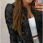 2023 Fashion Sequin Jackets Women Glitter Long Sleeve Short Coats Elegant Spring Outwear Office Ladies Solid  Streetwear
