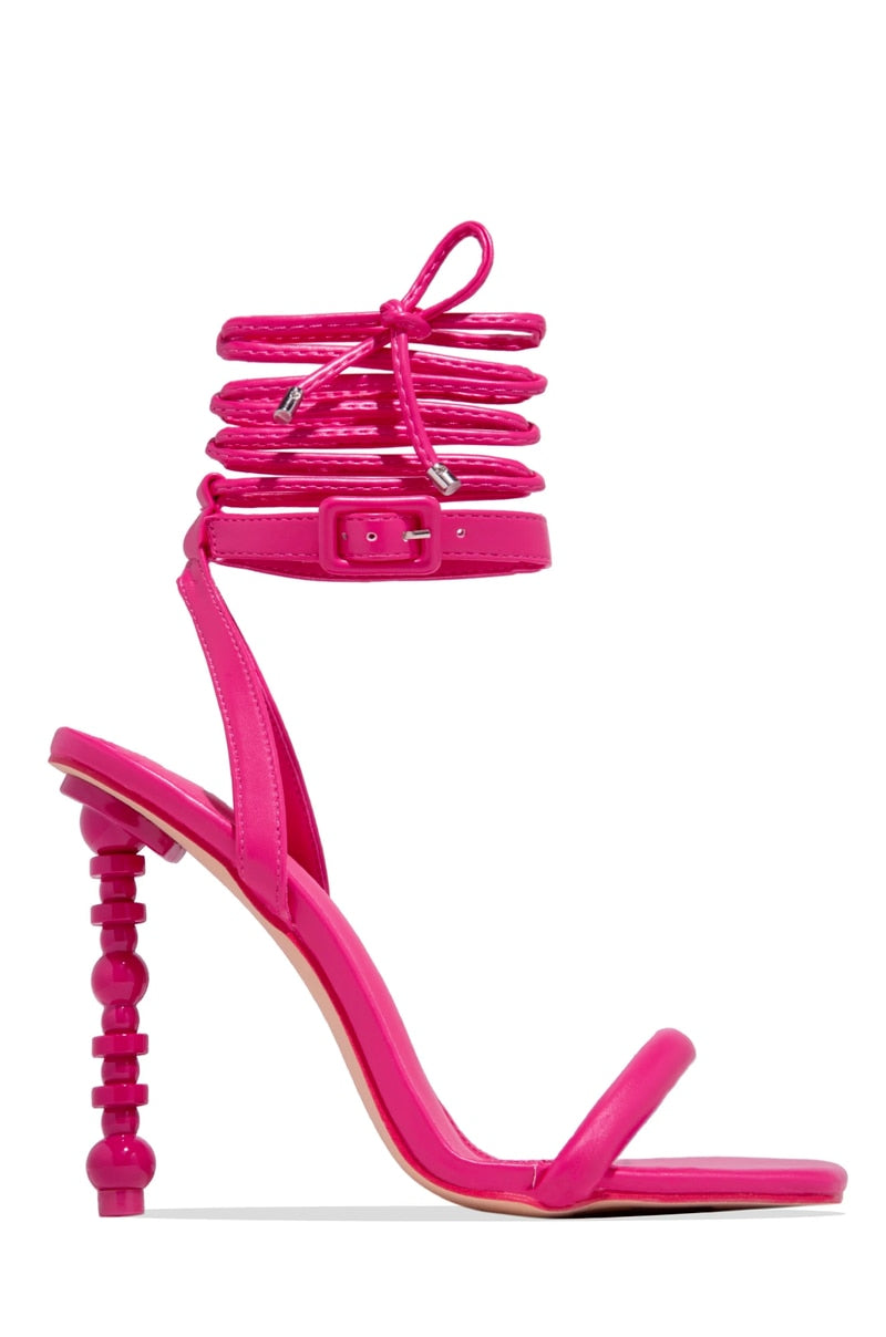 Women's Sexy Sandals Thin Heels Ankle Buckle Ladies Stiletto Square Toe Woman Shoes Fashion Solid Female Summer Footwear 2022