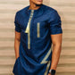Dashiki T-shirt Men's Summer and Autumn Round Neck Short-sleeved Print African Ethnic Style Casual Men's Shirt M-4XL